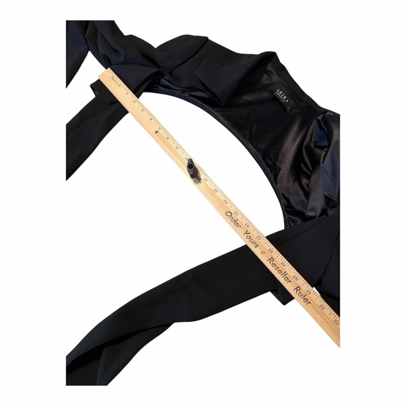 AKIRA Black Tie-Front Cutout Shrug Bolero Top XL Y2K D01 - Picture 4 of 7